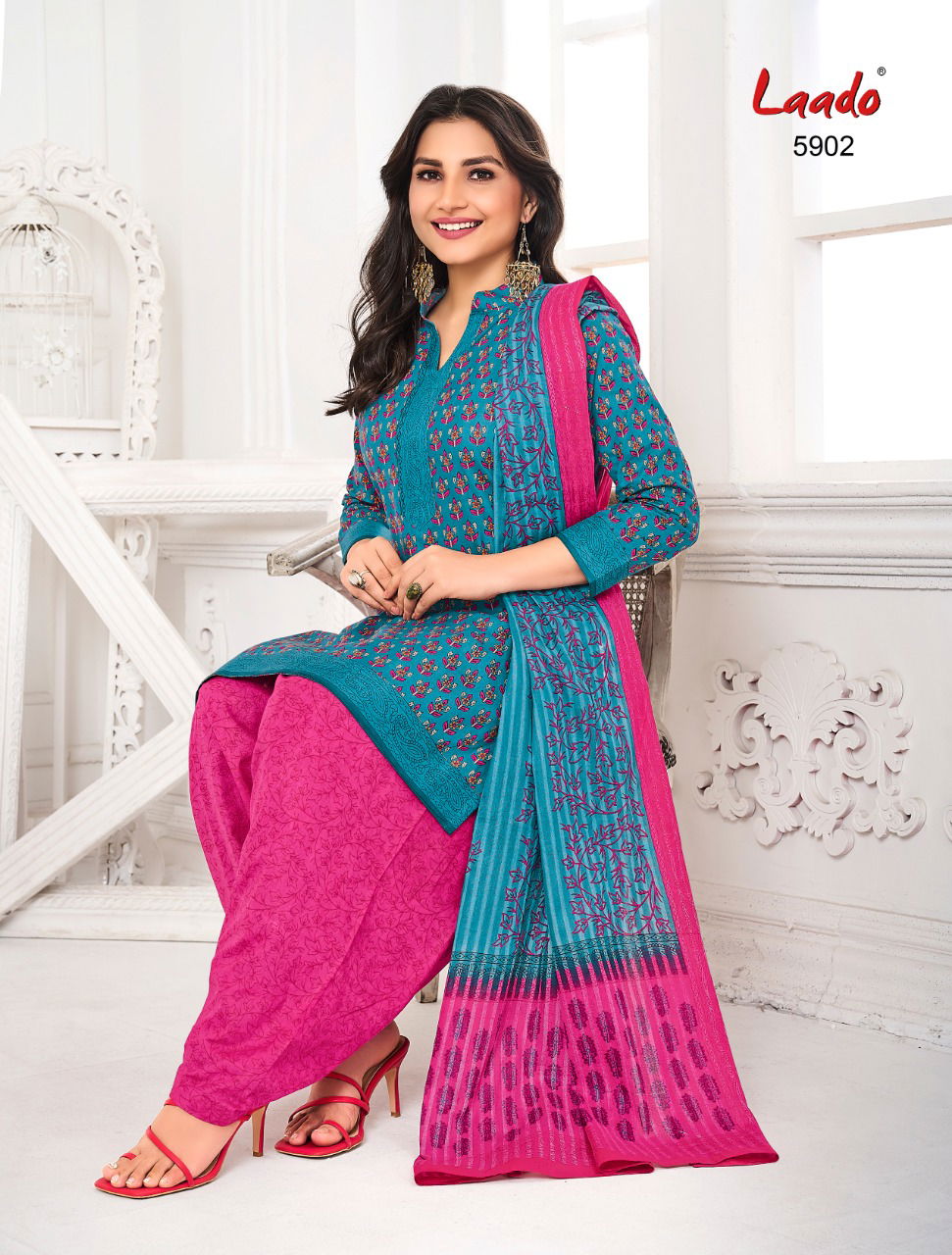 Laado Print 59 Regular Wear Cotton Printed Dress Material Collection